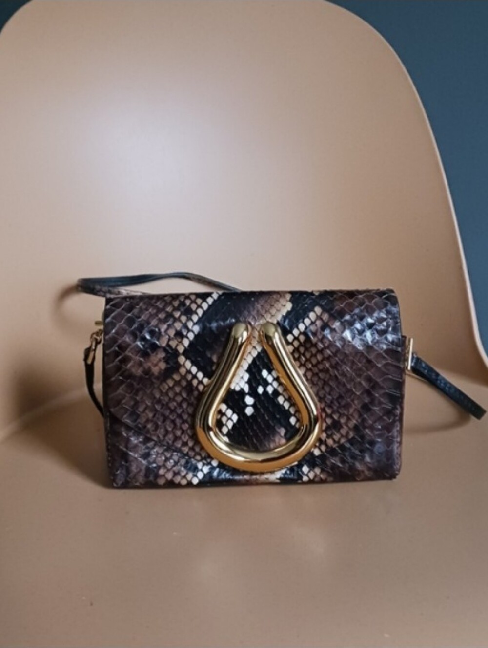St John Water Snake Print Mini Loop Crossbody Bag. Retail 1495 $